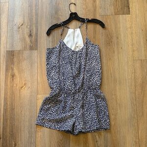 Joie Navy and White Patterned Sleeveless Top